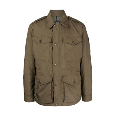 Ralph Lauren SS22 Military Logo Patch Jacket Olive Green 710818787005-005