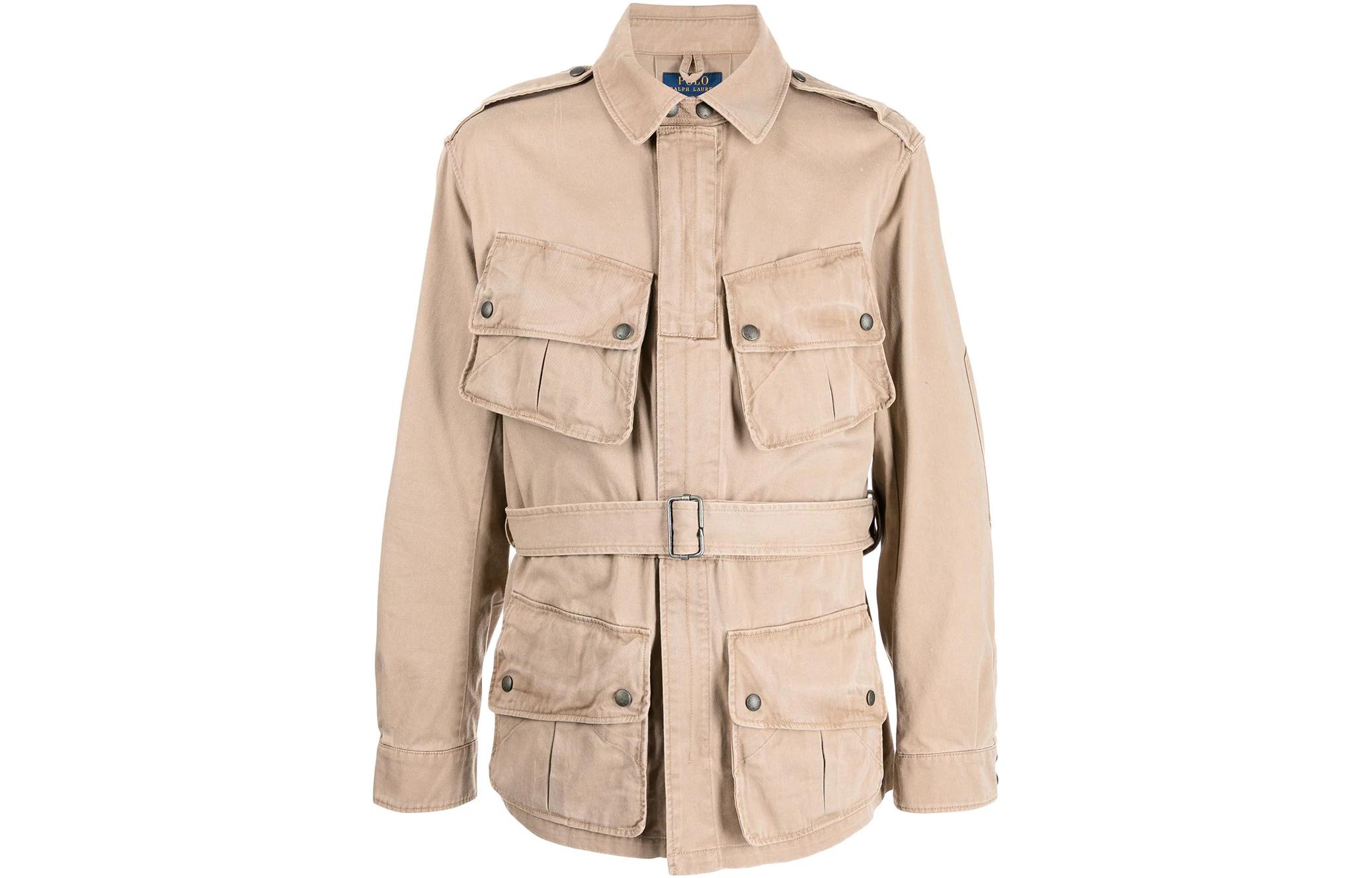 Ralph Lauren SS22 Multi-Pocket Solid Paratrooper Jacket Neutral Style 710833822-001