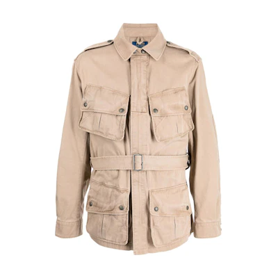 Ralph Lauren SS22 Multi-Pocket Solid Paratrooper Jacket Neutral Style 710833822-001