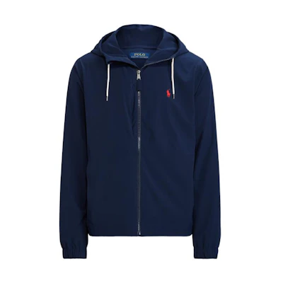 Ralph Lauren SS22 Navy Blue Embroidered Logo Packable Hooded Jacket Men MNPOOTW16020785-410
