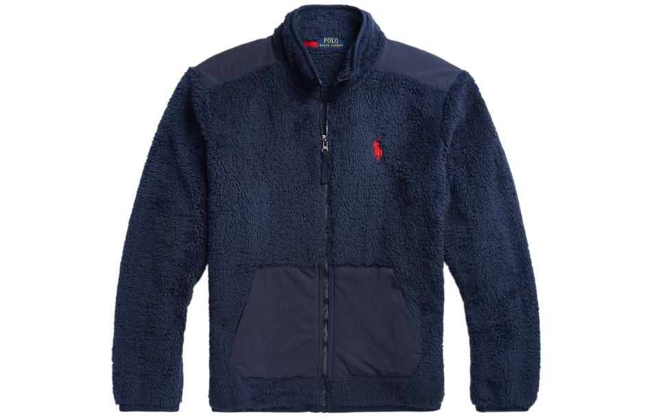 Ralph Lauren SS22 Navy Fleece-Lined Stand Collar Jacket for Men MNPOKNI16821838-410