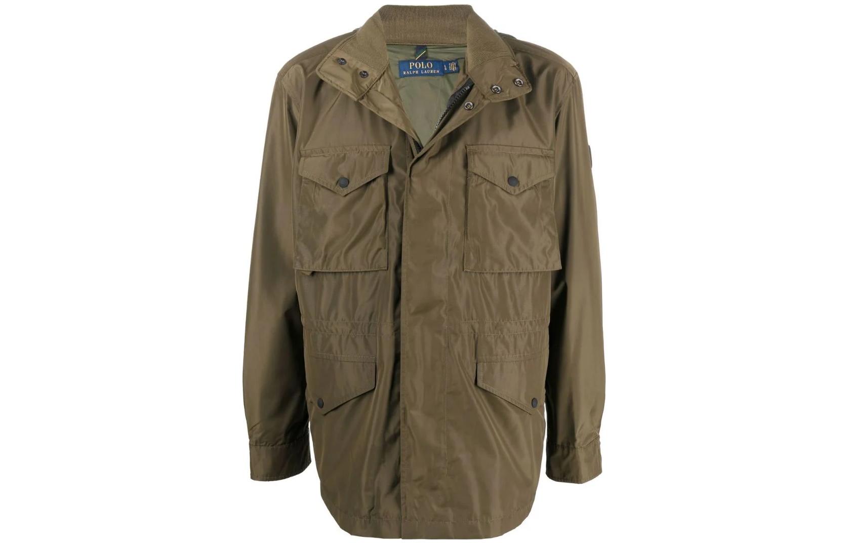 Ralph Lauren SS22 Olive Green Multi-Pocket Military Jacket for Men 710857268002