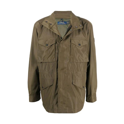 Ralph Lauren SS22 Olive Green Multi-Pocket Military Jacket for Men 710857268002