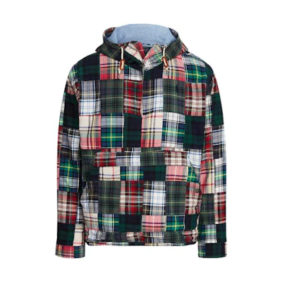Ralph Lauren SS22 Patchwork Plaid Colorblock Hooded Jacket Multicolor Men MNPOOTW16020830