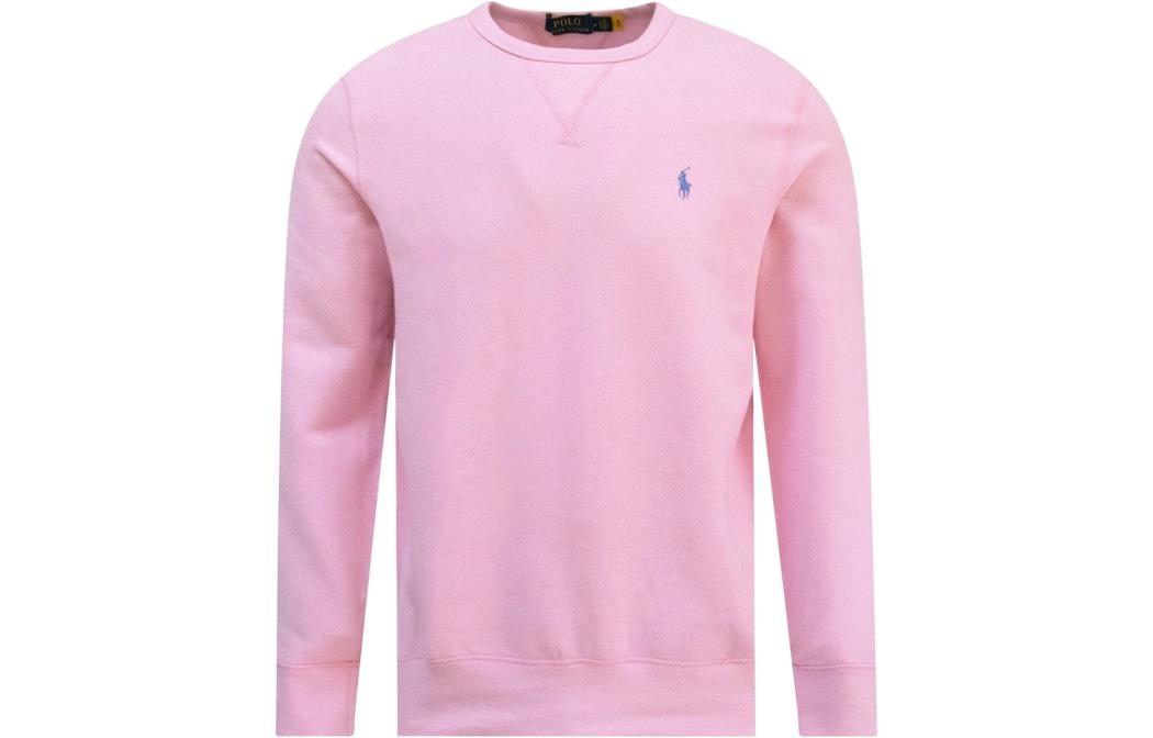 Ralph Lauren SS22 Pink Embroidered Logo Crewneck Sweatshirt 710766772-018