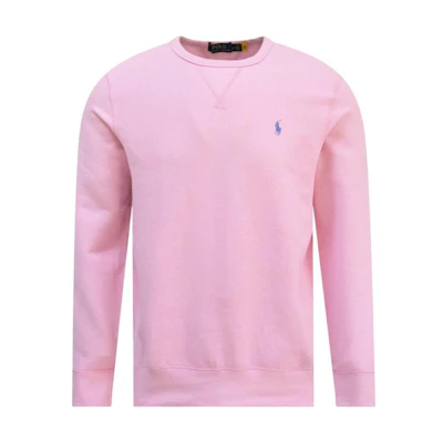 Ralph Lauren SS22 Pink Embroidered Logo Crewneck Sweatshirt 710766772-018