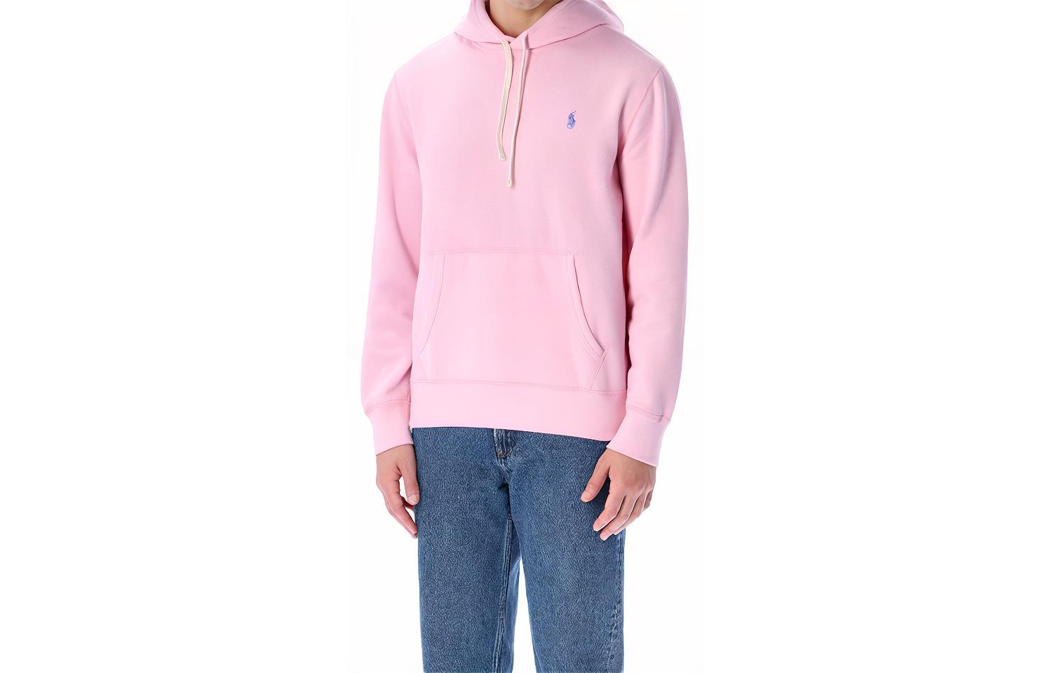 Ralph Lauren SS22 Pink Hoodie for Men with Solid Logo Design 710766778F-033