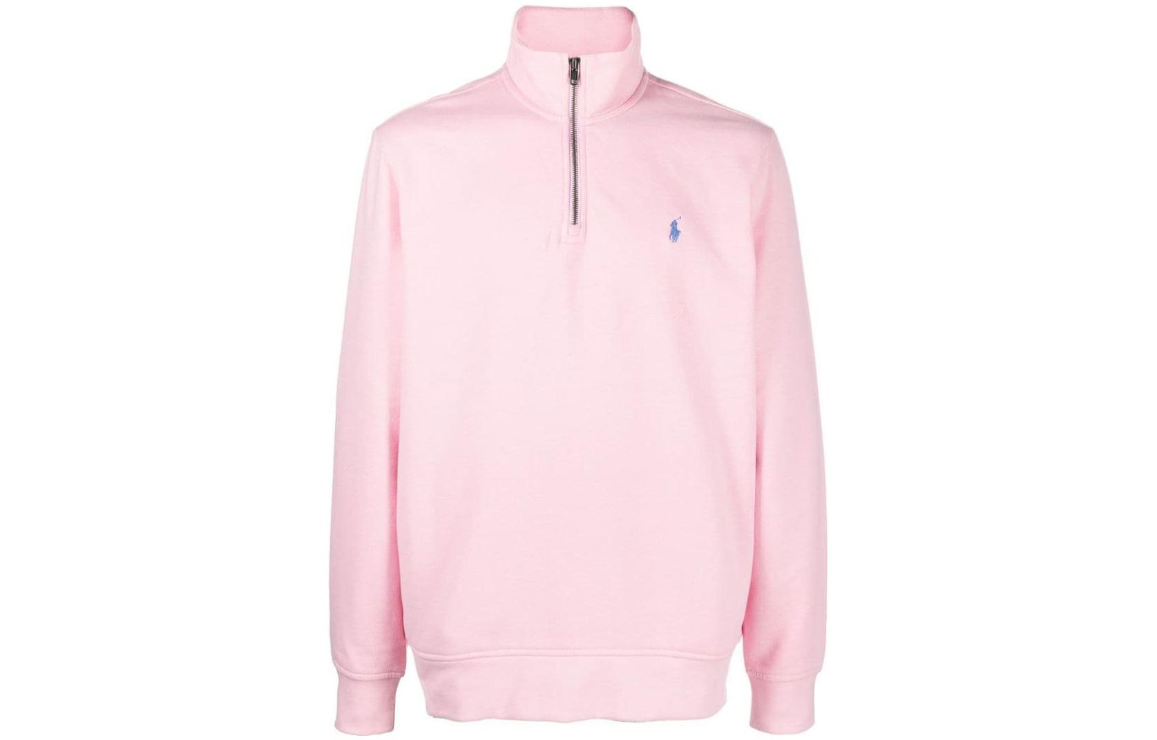 Ralph Lauren SS22 Pink Polo Pony Zip-Up Sweatshirt Jacket 710849720009