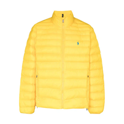 Ralph Lauren SS22 Quilted Zip-Up Jacket Yellow - Long Sleeve Polo Pony 710810897002002
