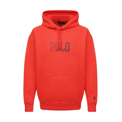 Ralph Lauren SS22 Red Logo Print Pullover Hoodie Men’s Long Sleeve 710860402-002