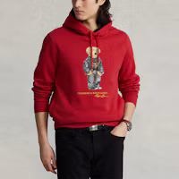 Lookbook Ralph Lauren SS22 紅色男款卡通熊圖案套頭衛衣 MNPOKNI16821852