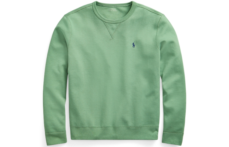 Ralph Lauren SS22 Reversible Knit Crewneck Sweatshirt Green MNPOKNI16821834