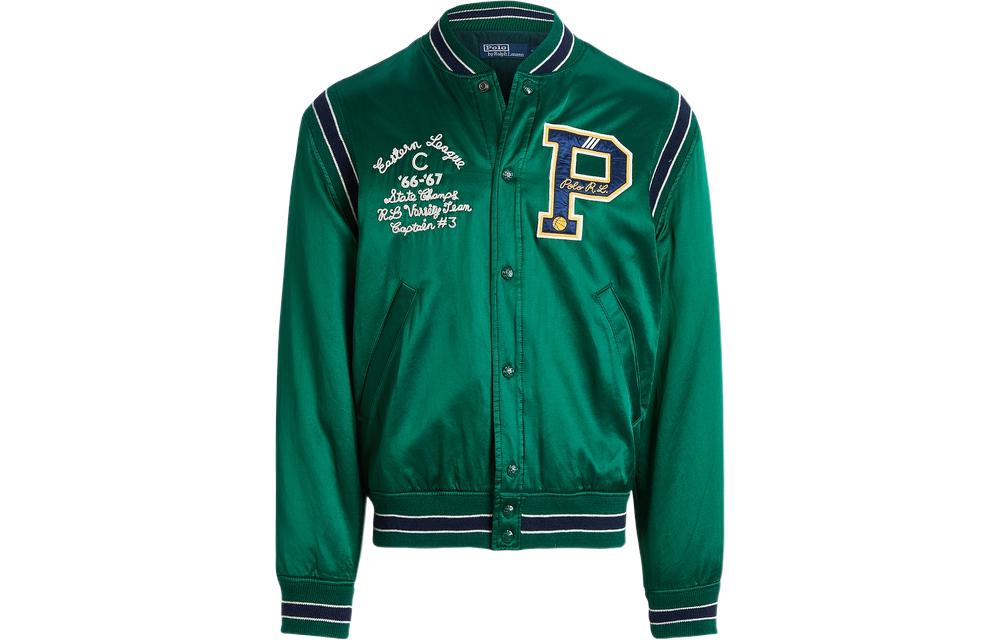 Ralph Lauren SS22 Satin Athlete Breathable Jacket Green MNPOOTW16020865-300