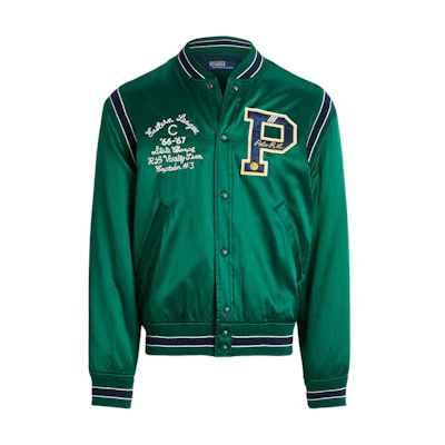 Ralph Lauren SS22 Satin Athlete Breathable Jacket Green MNPOOTW16020865-300