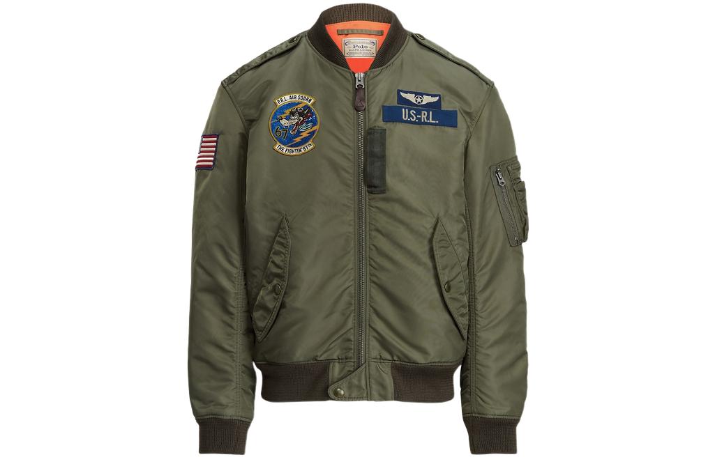 Ralph Lauren SS22 Solid Color Flight Jacket Military Green MNPOOTW16020669