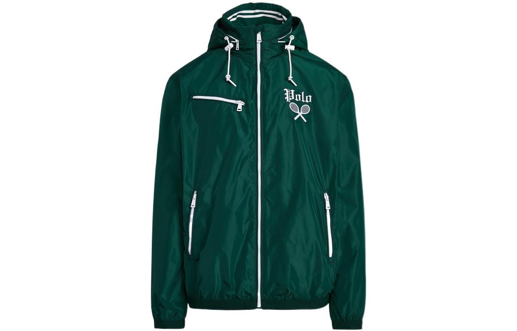 Ralph Lauren SS22 Solid Color Logo Embroidered Hoodie Jacket Green MNPOOTW16020829-300