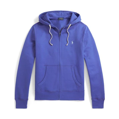 Ralph Lauren SS22 Solid Color Velvet Hoodie Blue MNPOKNI16821789-400