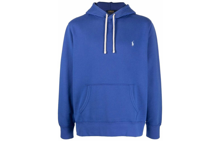 Ralph Lauren SS22 Solid Drawstring Hoodie Blue - 710766778-051