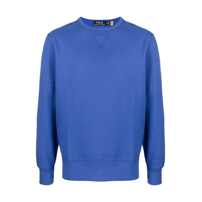 Ralph Lauren SS22 Solid Logo Embroidered Crewneck Sweatshirt Blue 710766772-028