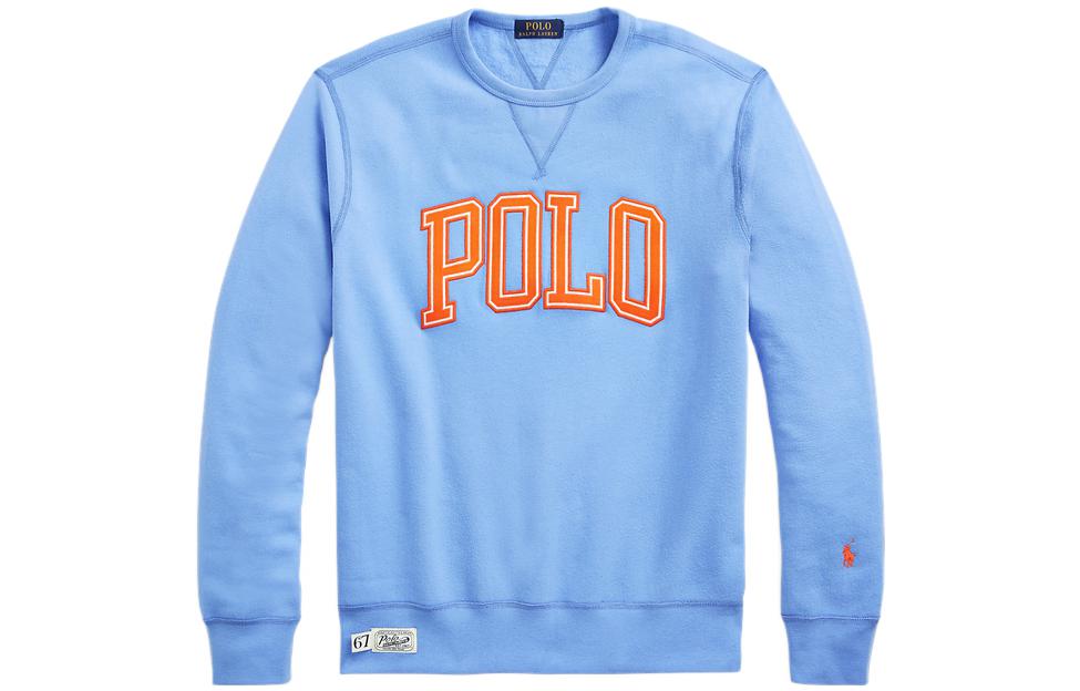 Ralph Lauren SS22 Solid Logo Pullover Sweatshirt Blue MNPOKNI16821821-430