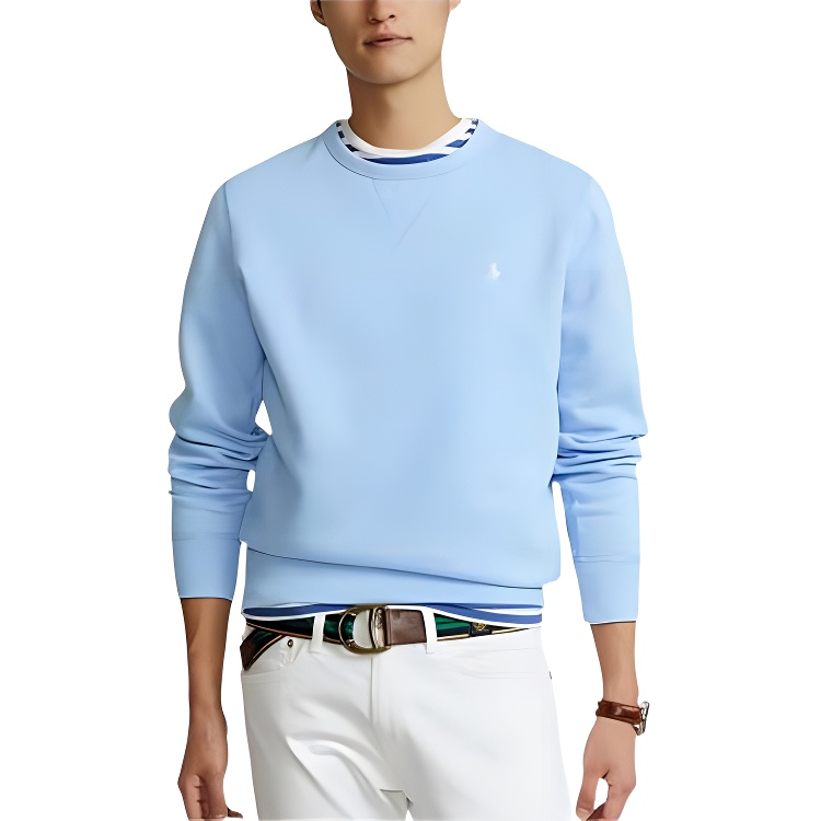 Ralph Lauren SS22 Solid Pullover Sweatshirt Blue 710766772-029