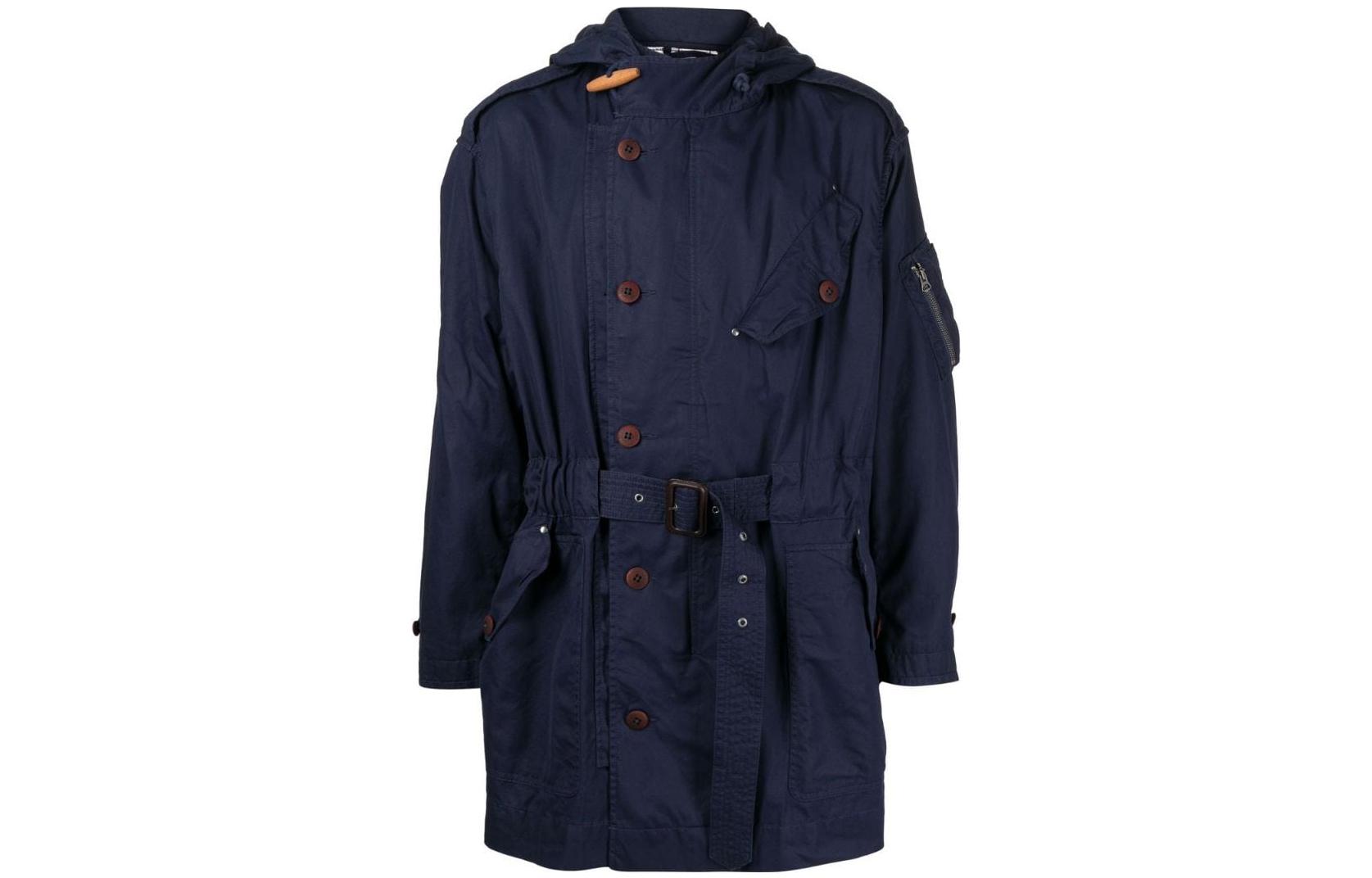 Ralph Lauren SS22 Solid Tie-Waist Loose-Fit Navy Jacket 710862033001navy-410