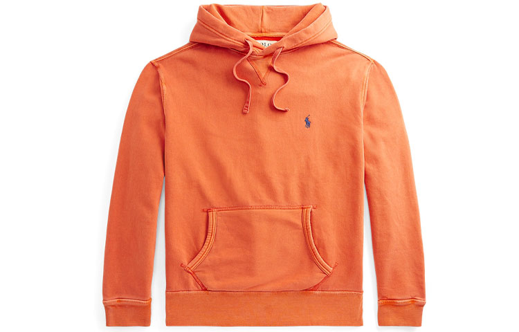 Ralph Lauren SS22 Solid Velvet Sweatshirt Men’s Orange MNPOKNI16821019-801
