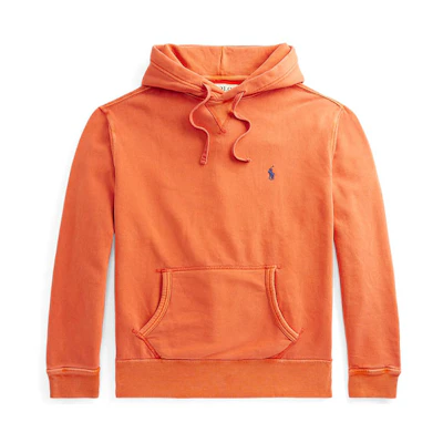 Ralph Lauren SS22 Solid Velvet Sweatshirt Men’s Orange MNPOKNI16821019-801