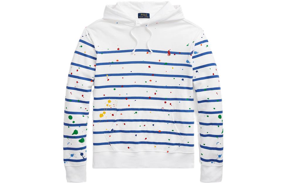 Ralph Lauren SS22 Splatter Stripe Print Hoodie White MNPOKNI16821853-100 圖 2