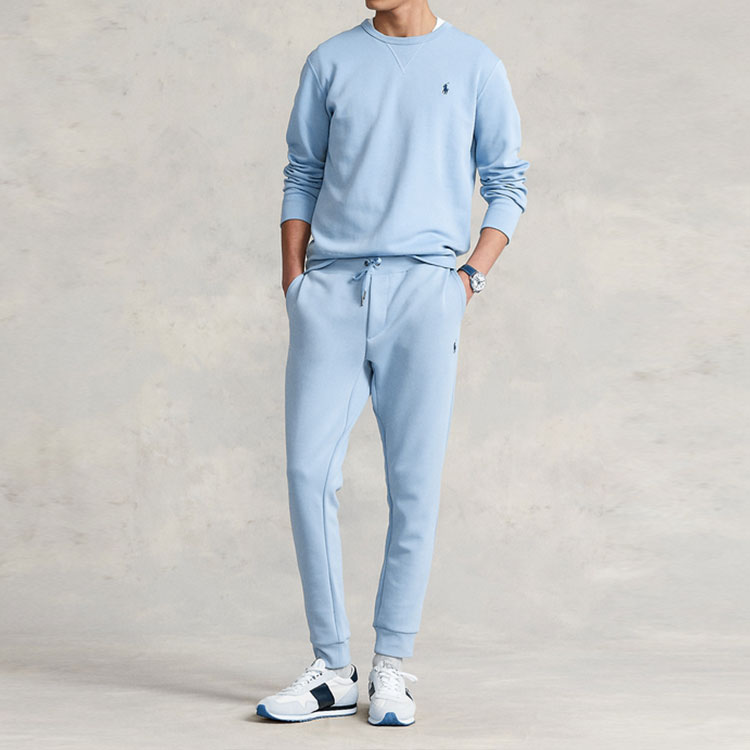 Lookbook 랄프 로렌 SS22 스포츠 스웨트셔츠 라이트 블루 MNPOKNI16821860-400