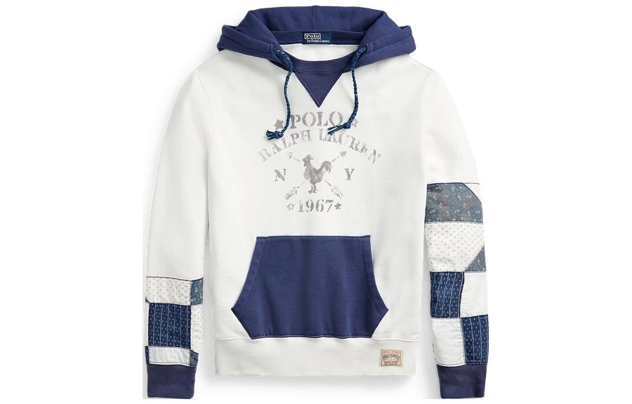 Ralph Lauren SS22 White Logo Vintage Fleece Pullover Hoodie MNPOKNI16822118-100 圖 2