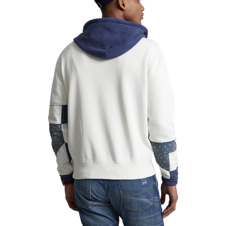 Ralph Lauren SS22 White Logo Vintage Fleece Pullover Hoodie MNPOKNI16822118-100 圖 4