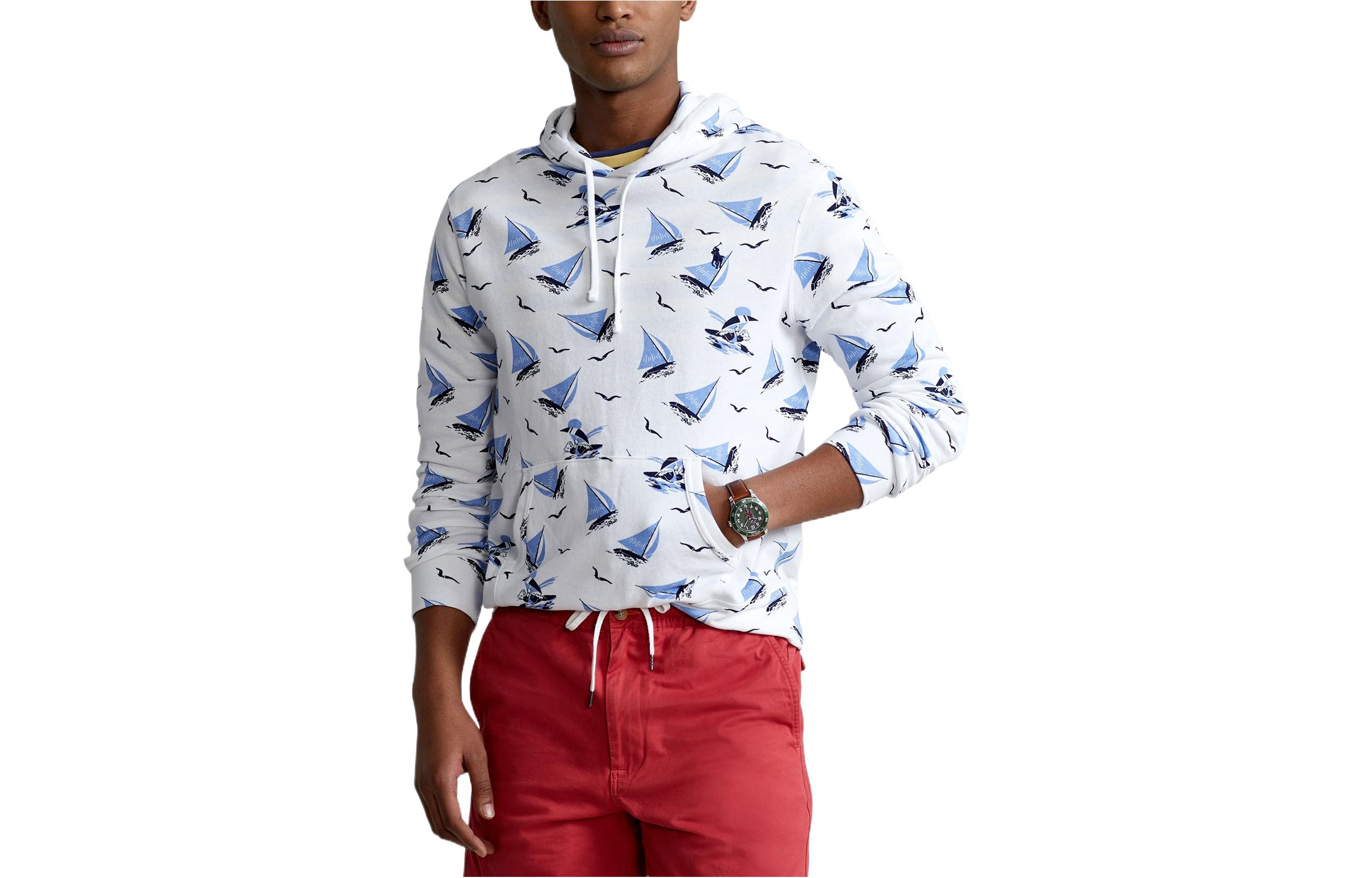 Ralph Lauren SS22 White Long Sleeve Pullover Sweatshirt 710860596001