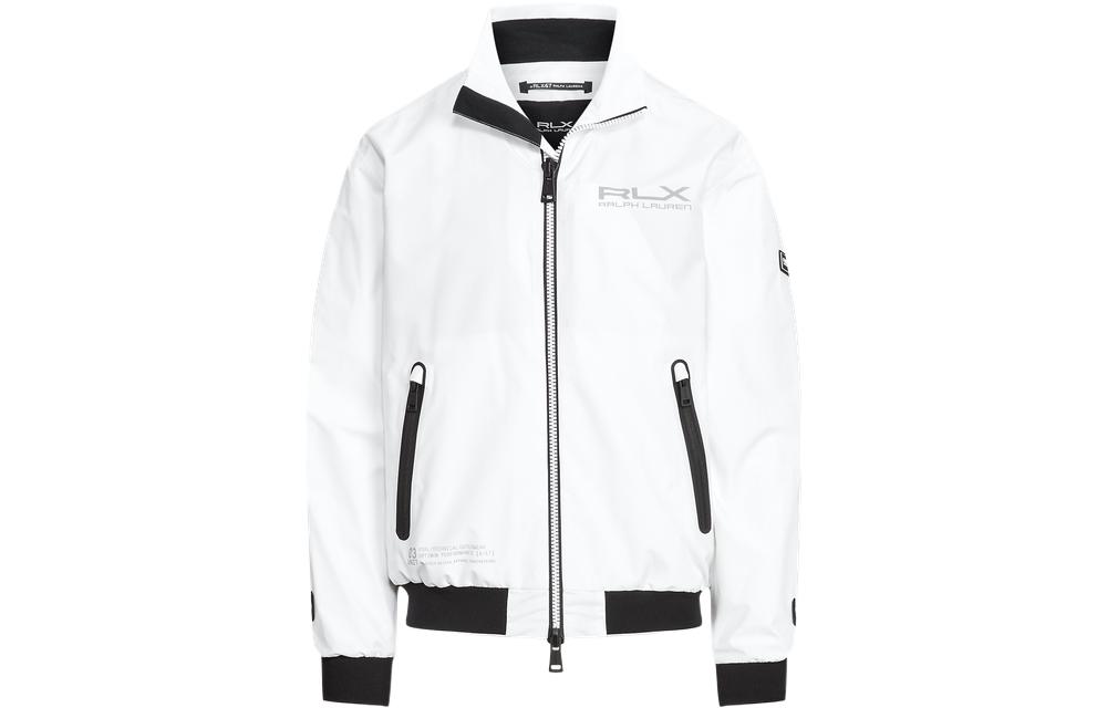 Ralph Lauren SS22 White Stand-Collar Zip Jacket MNRXOTW16020055-100