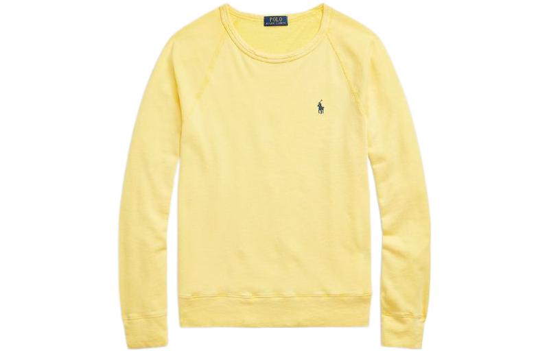 Ralph Lauren SS22 Yellow Raglan Long Sleeve Sweatshirt Men 710644952-039