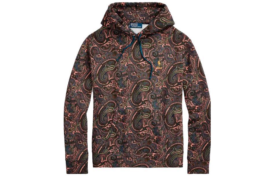 Ralph Lauren SS23 All-Over Print Drawstring Hoodie - Dark Brown 710880817-001