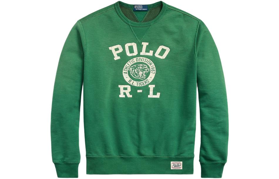 Ralph Lauren SS23 Alphabet Print Crewneck Sweatshirt Unisex Green MNPOKNI16822782-300
