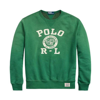 Ralph Lauren SS23 Alphabet Print Crewneck Sweatshirt Unisex Green MNPOKNI16822782-300