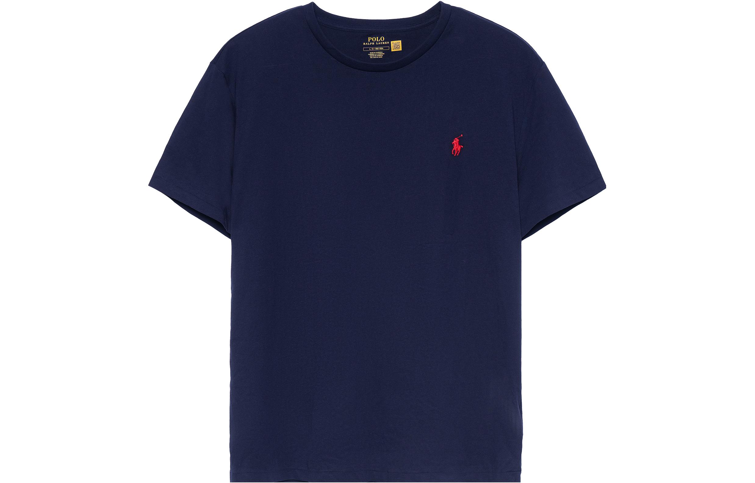Ralph Lauren SS23 Baracuta G9 Solid Pony Logo Crewneck Tee Ink Blue Men’s 710610667-004