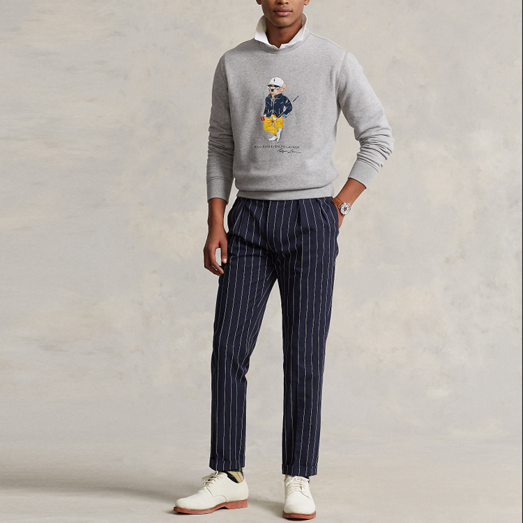 Ralph Lauren SS23 Bear Print Crewneck Sweatshirt Grey MNPOKNI16822800-020 圖 3