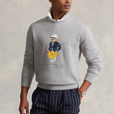 ラルフローレン SS23 ベアプリント クルーネックスウェットシャツ グレー MNPOKNI16822800-020 Shop ラルフローレン SS23 ベアプリント クルーネックスウェットシャツ グレー MNPOKNI16822800-020