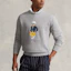 Shop ラルフローレン SS23 ベアプリント クルーネックスウェットシャツ グレー MNPOKNI16822800-020