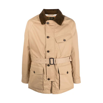 Ralph Lauren SS23 Beige Belted Long-Sleeve Jacket with Patch Pockets 710898327-001