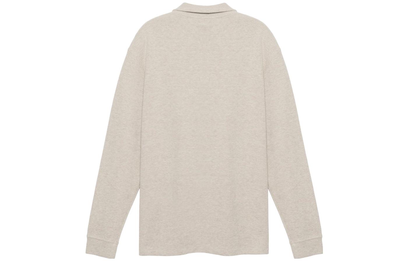 Lookbook 랄프 로렌 SS23 베이지 하프집 로고 자수 스웻셔츠 710857073-007