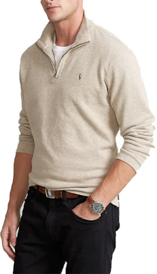 랄프 로렌 SS23 베이지 하프집 로고 자수 스웻셔츠 710857073-007 Shop 랄프 로렌 SS23 베이지 하프집 로고 자수 스웻셔츠 710857073-007