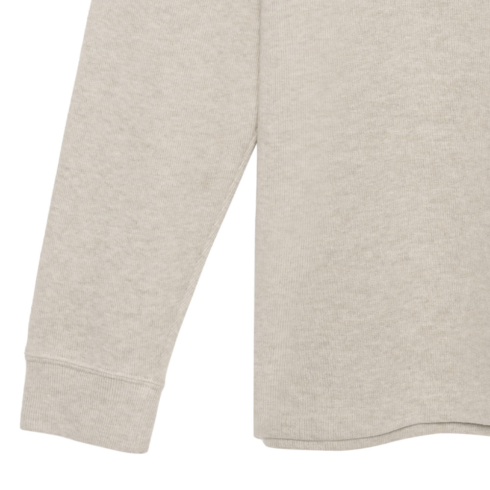 Sizing 랄프 로렌 SS23 베이지 하프집 로고 자수 스웻셔츠 710857073-007