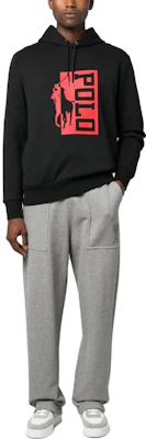 ラルフローレン SS23 ブラックフーディー ロゴグラフィックプリント 710909595-001 Lookbook ラルフローレン SS23 ブラックフーディー ロゴグラフィックプリント 710909595-001