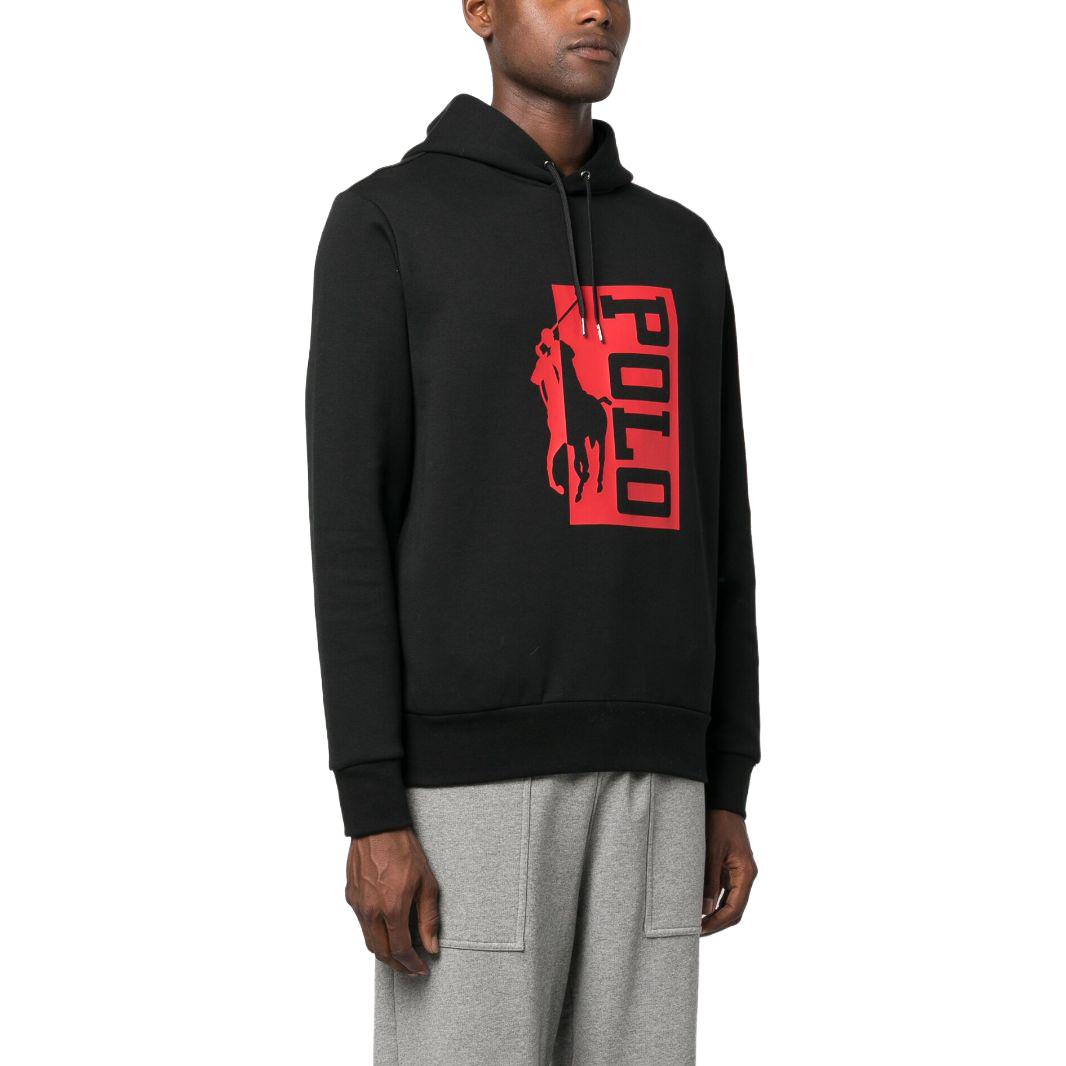 Purchase ラルフローレン SS23 ブラックフーディー ロゴグラフィックプリント 710909595-001