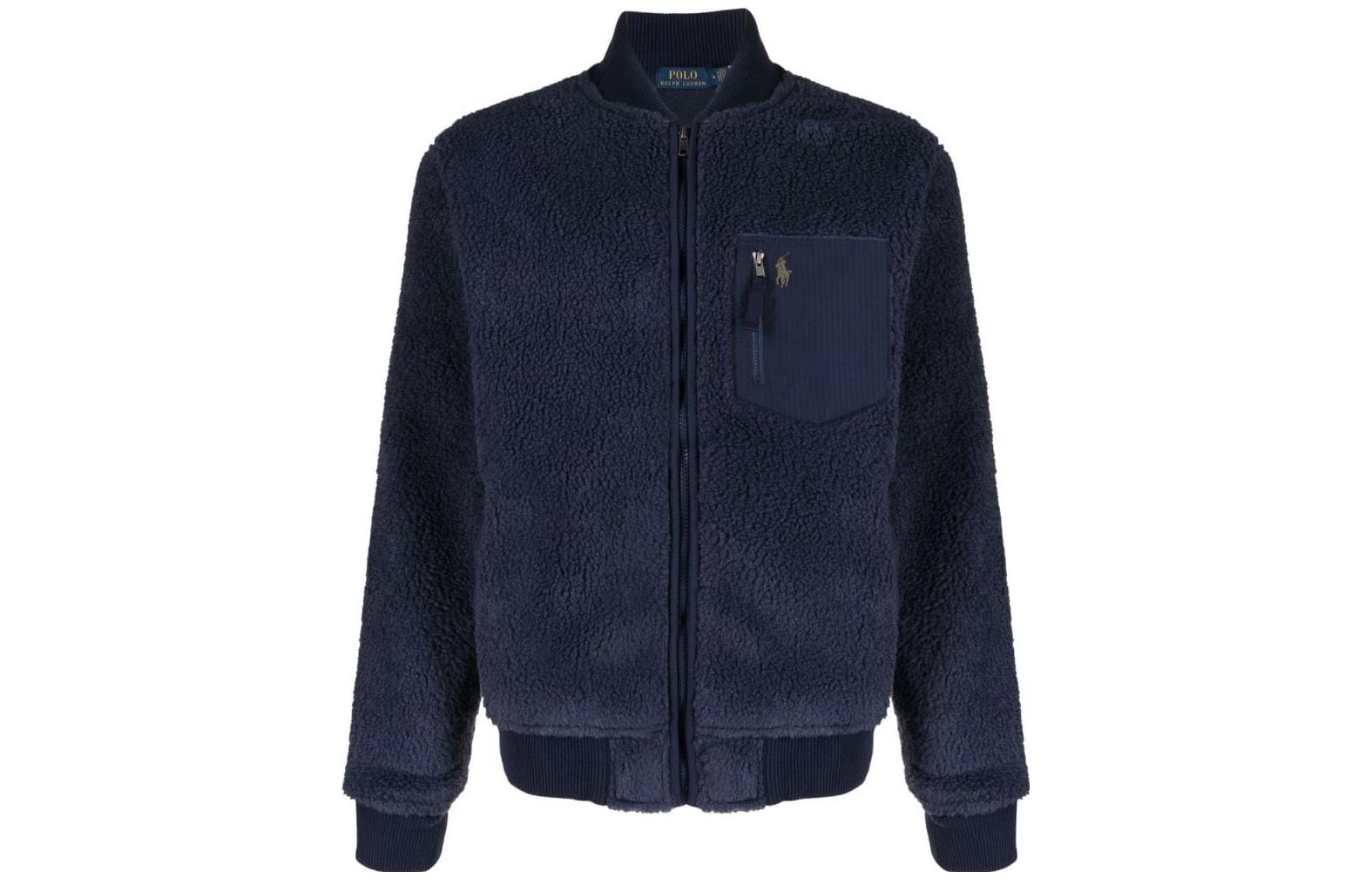 Ralph Lauren SS23 Blue Colorblock Zip-Up Bomber Jacket for Men 710891049-004