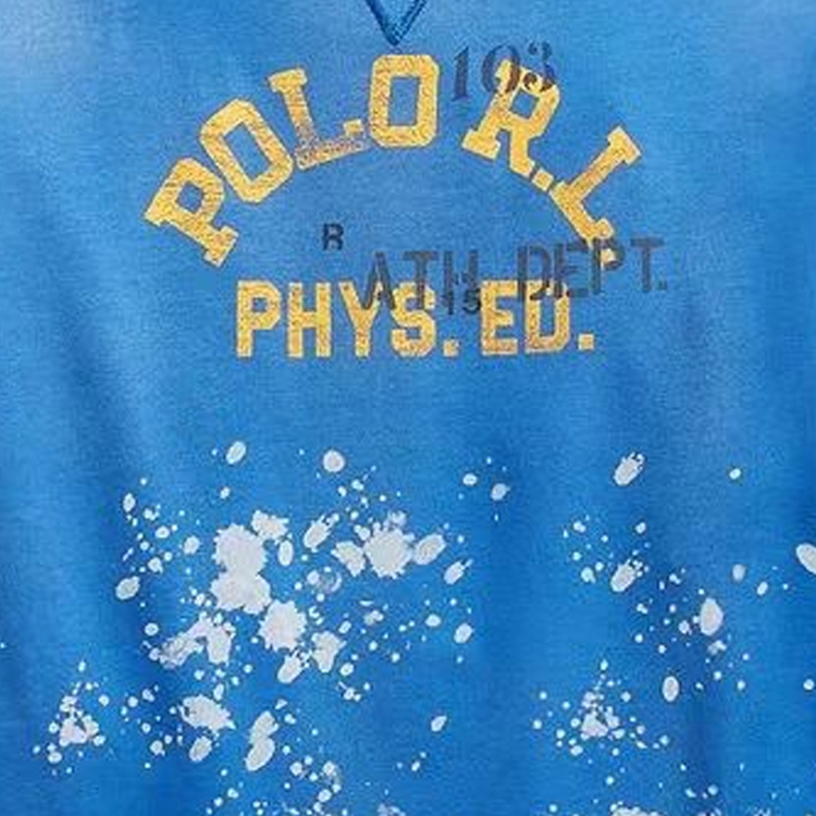 Lookbook 拉夫劳伦 SS23 蓝色字母印花圆领卫衣 710905373-001